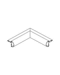 BINNENHOEK KRAALTRIM ALUMINIUM BRUTE 500 X 500 45 MM INCL. 1 KOPPELPLAATJE