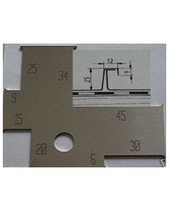 AFTEKENSJABLOON T.B.V. STAANDE NAAD 80 X 65 MM